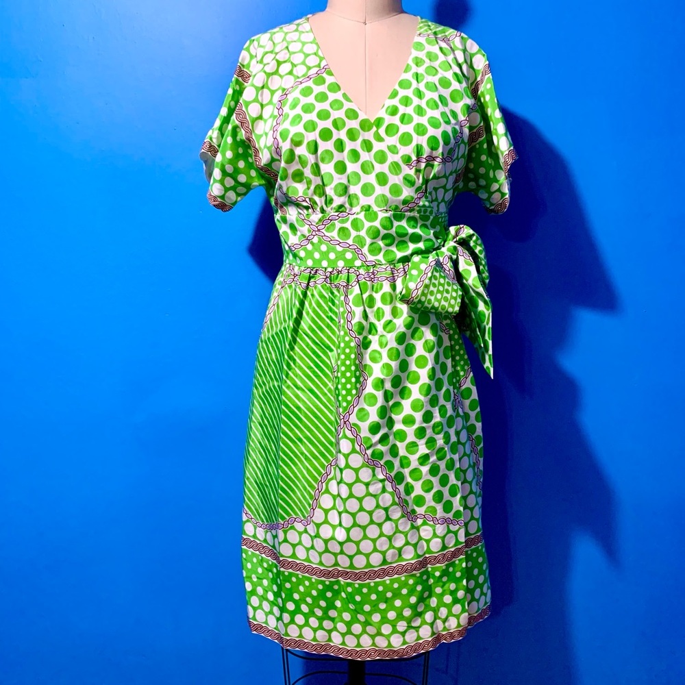 tibi silk/cotton wrap dress.